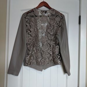 INC non.Leather gray jacket.  Size L